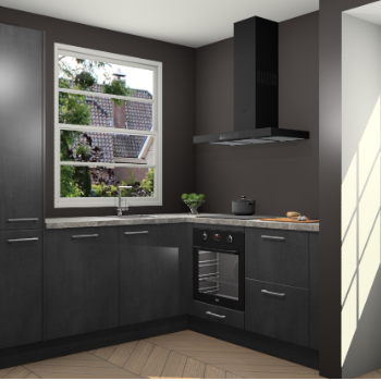 Beton Zwarte keuken Harbin 107835