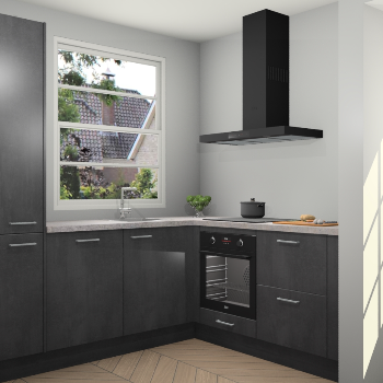 Beton Zwarte keuken Harbin 107842