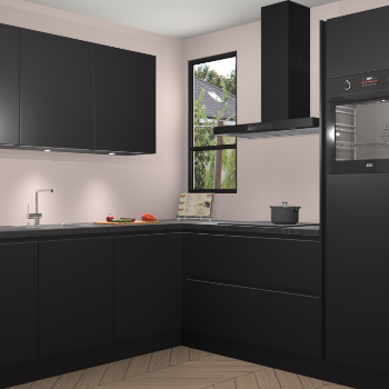 Zwarte greeploze keuken Johannesburg 106860