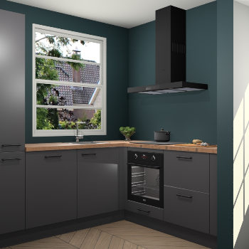 Onyxgrijze keuken Harbin 42624