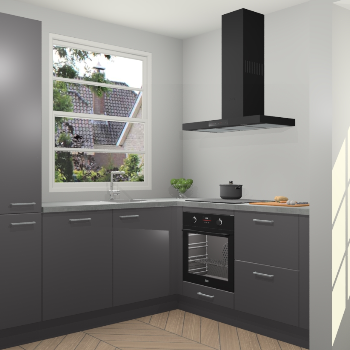 Onyxgrijze keuken Harbin 42629