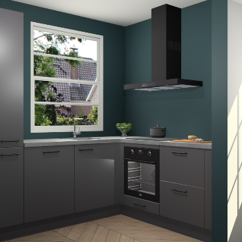 Onyxgrijze keuken Harbin 42631