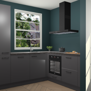 Onyxgrijze keuken Harbin 42637