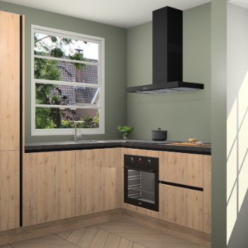 Madera Natuur greeploze keuken Harbin 43235