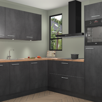 Beton Zwarte keuken Johannesburg 107519