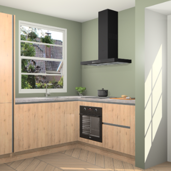 Madera Natuur greeploze keuken Harbin 43247