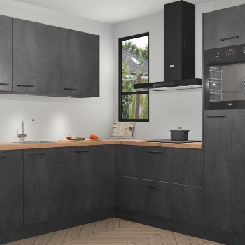 Beton Zwarte keuken Johannesburg 107522