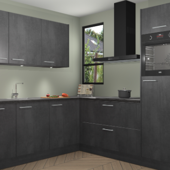 Beton Zwarte keuken Johannesburg 107549