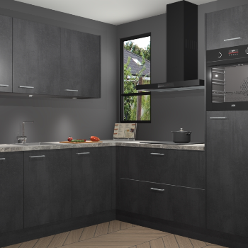 Beton Zwarte keuken Johannesburg 107563