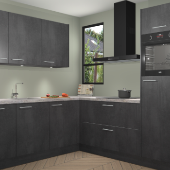 Beton Zwarte keuken Johannesburg 107568