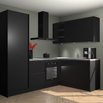 Zwarte greeploze keuken Pilsen 107634