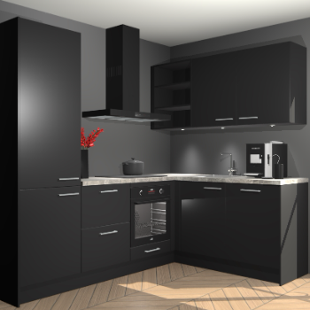 Zwarte keuken Pilsen 107641