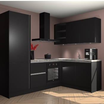 Zwarte greeploze keuken Pilsen 107643