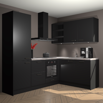 Zwarte keuken Pilsen 107650