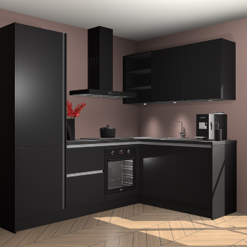 Zwarte greeploze keuken Pilsen 107654