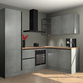 Beton Parelgrijs greeploze keuken Pilsen 107808