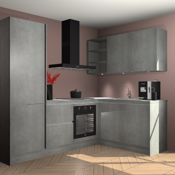 Beton Parelgrijs greeploze keuken Pilsen 107884