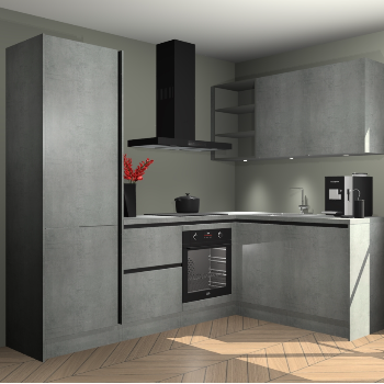 Beton Parelgrijs greeploze keuken Pilsen 107887