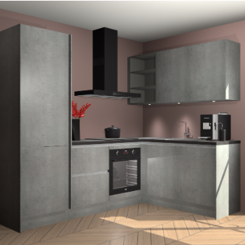 Beton Parelgrijs greeploze keuken Pilsen 107890