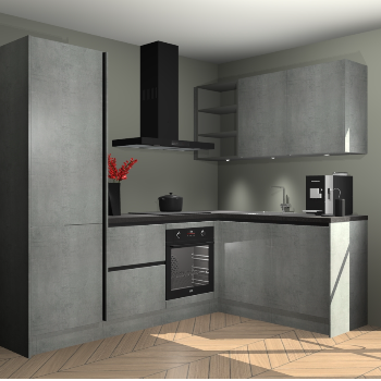 Beton Parelgrijs greeploze keuken Pilsen 107893