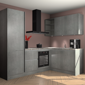 Beton Parelgrijs greeploze keuken Pilsen 107896