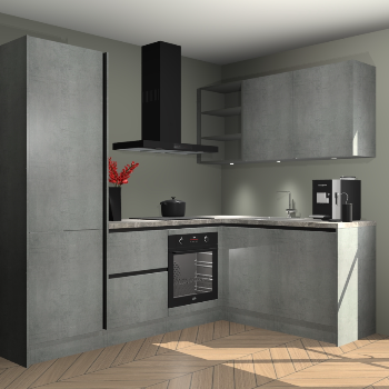 Beton Parelgrijs greeploze keuken Pilsen 107899