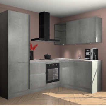 Beton Parelgrijs greeploze keuken Pilsen 107902