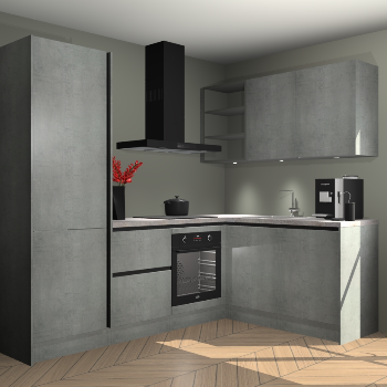 Beton Parelgrijs greeploze keuken Pilsen 107905