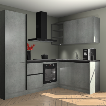 Beton Parelgrijs greeploze keuken Pilsen 107911