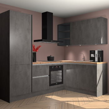 Beton Antraciet greeploze keuken Pilsen 107914