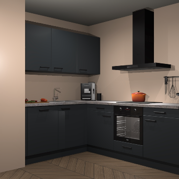 Onyxgrijze keuken Zwitserland 97504