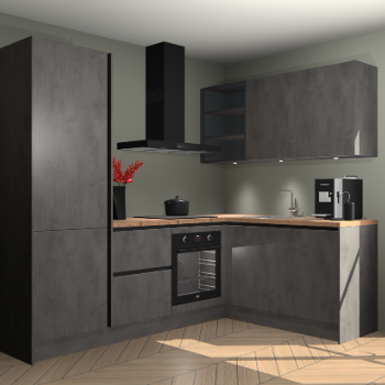 Beton Antraciet greeploze keuken Pilsen 107917