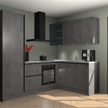 Beton Antraciet greeploze keuken Pilsen 107967