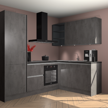 Beton Antraciet greeploze keuken Pilsen 107970