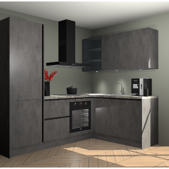 Beton Antraciet greeploze keuken Pilsen 107979