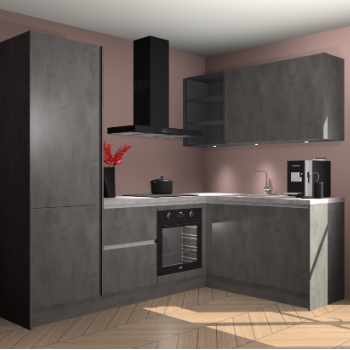 Beton Antraciet greeploze keuken Pilsen 107982