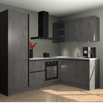 Beton Antraciet greeploze keuken Pilsen 107985