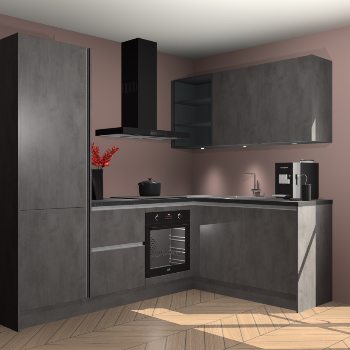 Beton Antraciet greeploze keuken Pilsen 107988