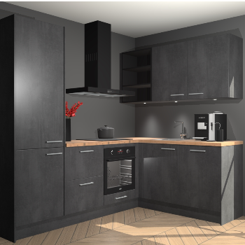 Beton zwarte keuken Pilsen 107992