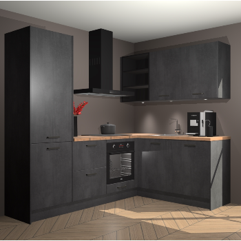 Beton zwarte keuken Pilsen 107995