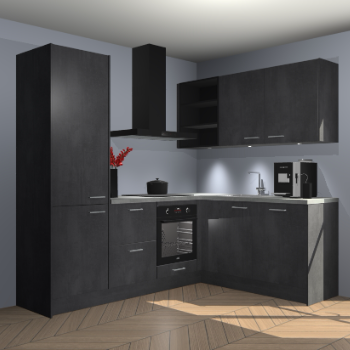 Beton zwarte keuken Pilsen 107999