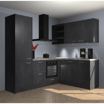 Beton zwarte keuken Pilsen 108011