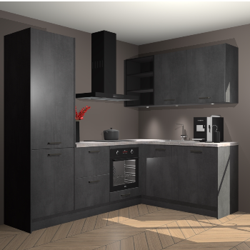 Beton zwarte keuken Pilsen 108020