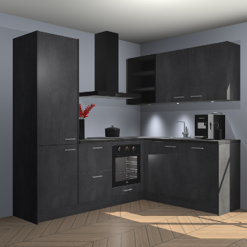 Beton zwarte keuken Pilsen 108023