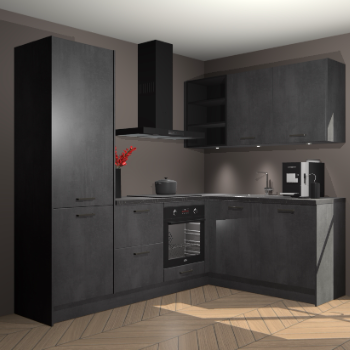 Beton zwarte keuken Pilsen 108026