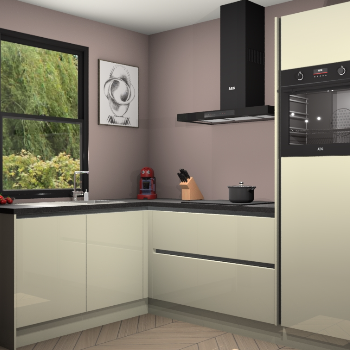 Magnolia hoogglans greeploze keuken Kinshasa 105362