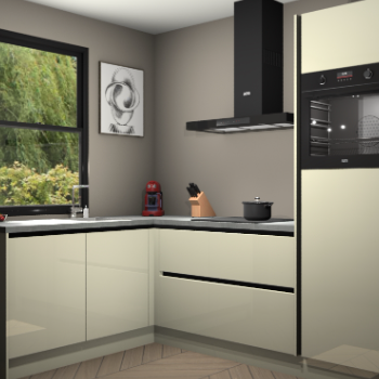 Magnolia hoogglans greeploze keuken Kinshasa 105345