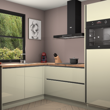 Magnolia hoogglans greeploze keuken Kinshasa 105294