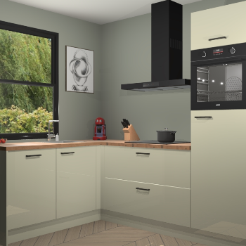 Magnolia hoogglans keuken Kinshasa 105296