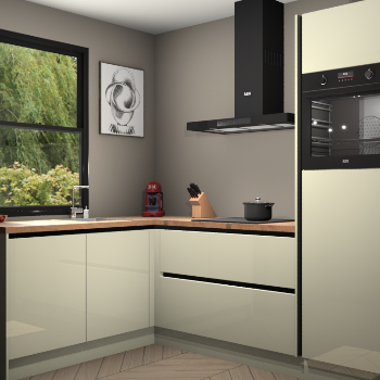 Magnolia hoogglans greeploze keuken Kinshasa 105297